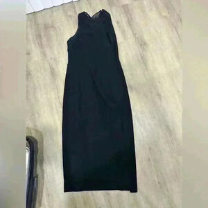 Vintage Rimini Black Slit Dress size 10